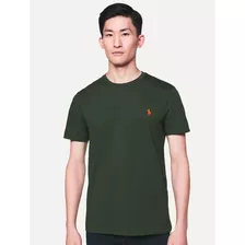 Camiseta Ralph Lauren Custom Slim Orange Icon Verde Escuro