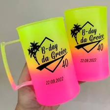 25 Canecas Personalizada Tardezinha Sunset Degradê 430ml