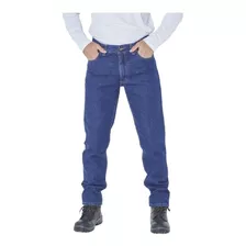 Calça Jeans Masculina Azul Reforçada Trabalho Pesado Rural
