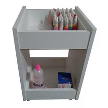 Carrinho Auxiliar Mdf P/manicure/estética C/2 Bandejas 