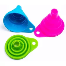 Funil De Silicone Dobrável Pequeno Retrátil Cozinha Prático