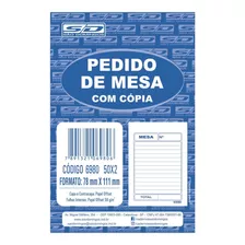 20 Blocos Comanda Pedido De Mesa C/ Cópia 2 Vias 50x2