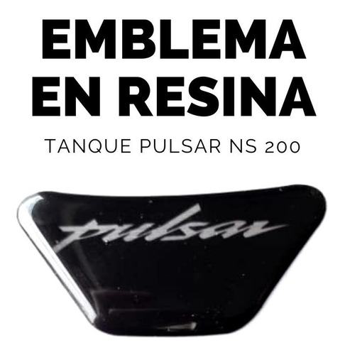 Emblemas Pulsar Ns 200 Completos Resina Negros Foto 2