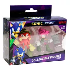 Muñecos Minis De Sonic Sega X2 6cm Amy Y Knuckles Febo