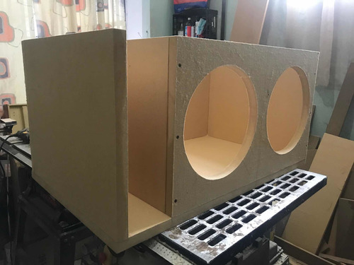 Cajn Bafle Caja Acstica Porteado Doble 12 Subwoofer 18 Mdf Foto 5