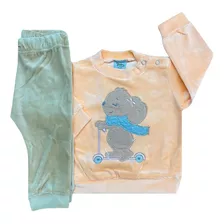 Conjunto De Plush Buzo Bordado Y Pantalón Mandy 23212yb