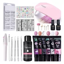 Kit De Uñas De Gel De Cabina De Fibra Acrílica Acrigel Xed N