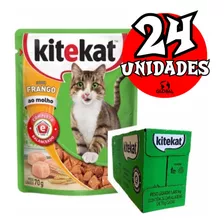 Caixa Alimento Úmido Kitekat Frango Ao Molho Ração De Gato