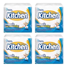 Kit 4 Guardanapo Kitchen Folha Simples - 200 Folhas