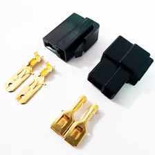 10 Conjunto Conector 2 Vias Com Terminais (macho E Fêmea)