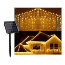 Cascada Solar 200 Led Luces Solar Navidad Boda 5 Mts 