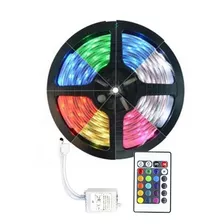 Fita De Led Rgb 5 Metros 3528 Com Controle Sem Fio