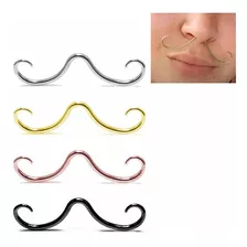 Piercing Para Nariz Con Forma De Bigote, Arete Para Septum