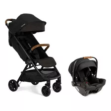 Coche Bebe Nuna Ultracompacto + Portabebe Color Negro