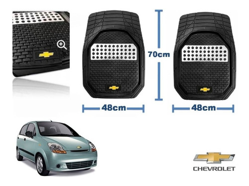 Tapetes 4pz Charola 3d Logo Chevrolet Matiz 2011 A 2015 Foto 2