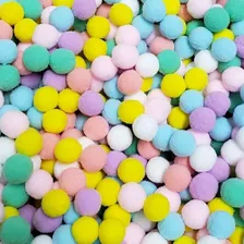 Pompom Liso Candy Color 2cm Para Artesanato 100 Uni