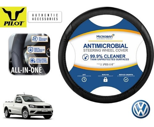 Funda Cubrevolante Negro Antimicrobial Vw Saveiro 2020 Foto 4