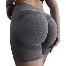 Calza Push Up Short Mujer Frunce Levanta Gluteos Modeladora