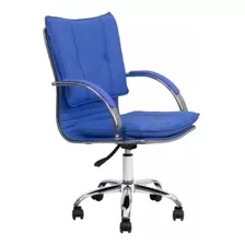 Cadeira De Escritório Giratória Lux Azul