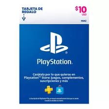 Tarjeta Gift Card Psn 10$ Peru Fisico