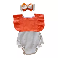 Kit 2 Peças - Romper + Faixa Moama Bebê Body Fantasia Foto