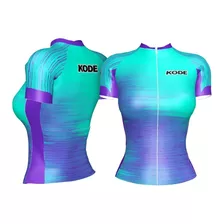 Camisa Feminina Kode Hilde Azul/lilas