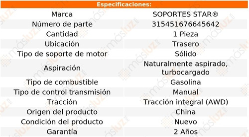 1) Soporte Motor Tras Saab 9-2x 4 Cil 2.5l Turbo 05/06 Foto 2