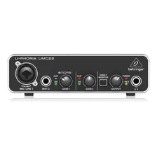 Interface De Áudio Behringer U-phoria Umc22