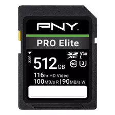 Tarjeta De Memoria Flash Pny Pro Elite Clase 10 Sdxc 512gb