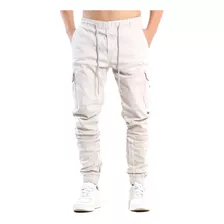 Calça Jeans Masculina Jogger Com Elástico Sarja Camuflada