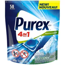 Purex 4-en-1 Detergente De Lavandería 58 Cargas.