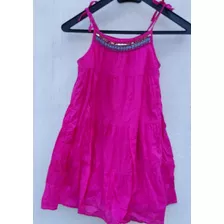 Vestido Rosado Niña C/ Canutillos Amplio Gap Divino Impecabl