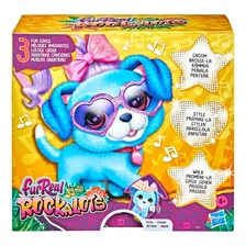 Peluche Furreal Rockalots Perro Azul Mascota Musical Camina