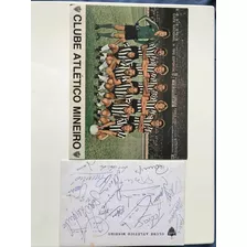 Pôster Autografado Do Clube Atlético Mineiro