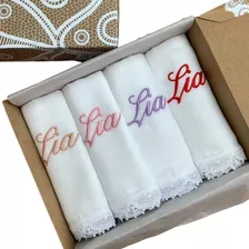 Kit Fralda Renda Renascença Personalizada - Diversas Cores