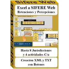 Planilla Excel A Sifere Web Cm03 Retenciones Y Percepciones