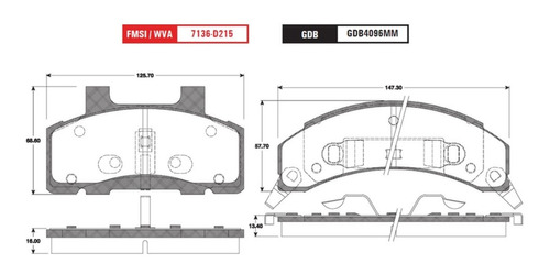 Balata Trw Del. Oldsmobile Cutlass 1983-1996 Ciera 1 Jgo Foto 2