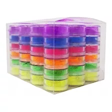 Caja De 12 Packs X 6 Sombras Neon Pigmentos Fluo Maquillaje