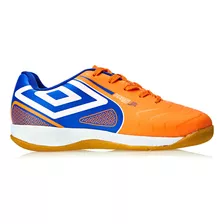 Chuteira Futsal Pro 5 Jr Umbro Cor Laranja/branco/azul Tamanho 32 Br