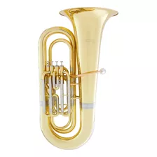 Tuba 4/4 4 Pistos Profissional Bb - Quasar Qtu321l Com Case