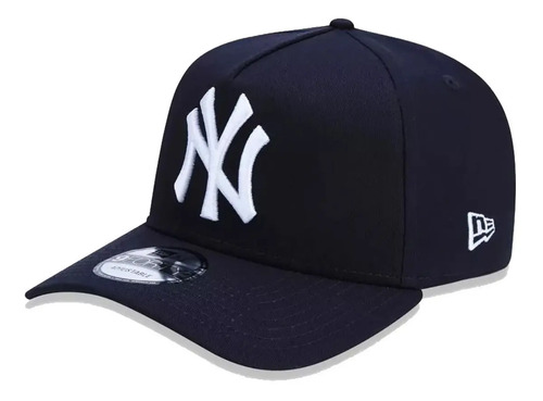 Boné New Era Aba Curva Snapback Mlb Ny Yankees Classic Frame Cor Azul-escuro Tamanho Un Liso