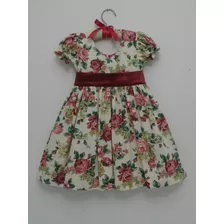 Vestido Para Bebês Tamanho 1 Ano Estampa Floral Vintage 
