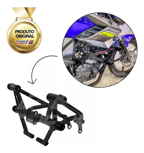 Protetor Crosser 150 Stunt Race proteçao Motor e Carenagem Yamaha XTZ 150  Street cage - Azul