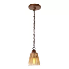 Lustre Pendente Florença Canga Âmbar 1xe27 Madelustre 223518