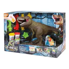 Figura Com Massa De Modelar - Dinossauro - T-rex Ataca - Di