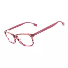 Lente Óptico Boss Orange Bo0056 New Wayfarer Striped Fuchsia