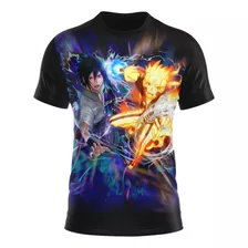 Camisa Camiseta Full 3d Anime Desenho Sasuke E Naruto !!