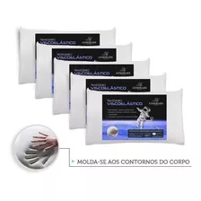 Kit 5 Travesseiros Antialergico Viscoelastico Nasa| Admirare