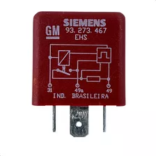 Relé Auxiliar Farol Gm S10 Blazer 12v 3 Pinos 1995 Até 2011