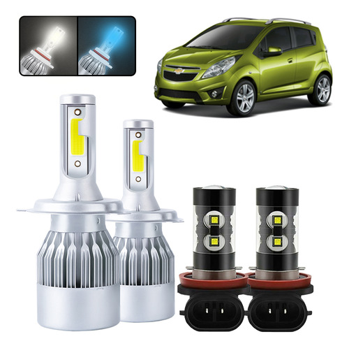 Kit De Focos Led H4 881 Para Chevrolet Aveo5 2006-2008